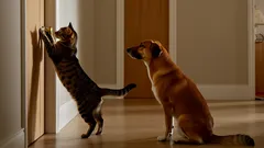 Varför katter och hundar ivrigt vill komma in i rummet – för att sedan vilja gå ut igen